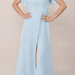 NWT Revelry Madeline Convertible Chiffon Maxi Dress Light Blue Size 6 Photo 0