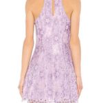 Revolve NBD Lilac Lace Halter Mini Dress Photo 2