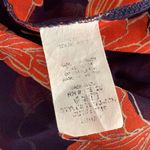 Needle & Thread  Sheer Floral Orange & Blue Blouse Photo 6