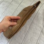 New Fashion Collection Vintage Leather Clutch with Scalloped Edge Tan Photo 3