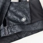 Gaiam Black Faux Brocade Embellished Crossback Back Clasp Sports Bra Small Photo 4