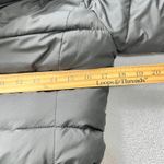 Hollister Belted Puffer Jacket Women's Small Gray Faux Fur Hood Winter Coat Warm Photo 5