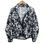 Lauren Ralph Lauren Jacket Women L Active Lightweight Windbreaker Floral Zip Top Black Size L Photo 2