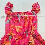 Lulus After Sunset Magenta Pink Floral Off the Shoulder Romper SMALL Photo 6