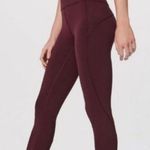 Lululemon In Movement 7/8 Tight Everlux 25" Leggings Garnet Maroon Color Size 4 Photo 1