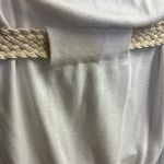 Michael Kors Cream Short Sleeve Cardigan Sweater Tunic with Beige Belt- Small Photo 9