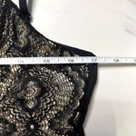 Lace with Nude Paneling Body Suit and Lace Trim at Legs with Tight Tummy Black Size M Photo 8