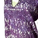 Simi Women's M Purple Cotton Top‎ Indian Bohemian Boho Chic Casual Embroidered Size M Photo 1