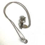 Origami Owl Sterling silver Let It Go silver tone circle pendant necklace Photo 3