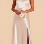 Birdy Grey 5’4 HEMMED  Monica Dress- Shiny Satin Champagne Photo 2
