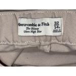 Abercrombie & Fitch  Skinny Ultra High Rise Khaki Trousers Dress Pants Size 32 14 Photo 2