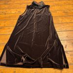 CITI DRESS Velvet Faux Fur Collar Mini Dress Women Size 8 Dark Brown VTG VINTAGE Photo 0