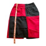 Vintage 90s Red Black Color Block high waisted mini skirt goth Harley Quinn 5 Size undefined Photo 5