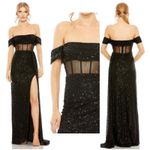 Mac Duggal  11665 Illusion Midriff Corset Off-The-Shoulder Dress Size 0 $458 UB Photo 1