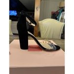 Kate Spade New York Marci Black Heeled Sandals Embellished Strap Size 7.5 Photo 3