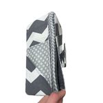Doll Birdies Handmade Passport/Travel Wallet in Gray and White Chevron Photo 4