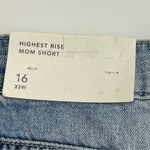 American Eagle  Womens Highest Rise Mom Short Blue‎ Jean Shorts Size 16 33W NEW Photo 4