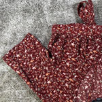 American Eagle Crop Short Sleeve Sz S Red Floral Photo 1