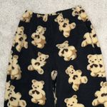 SheIn Black Qutie Bear Pattern Teddy Jogger Pants Women's Small Photo 1