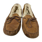 UGG  Womens Sheepskin Suede Moccasin Slippers With Bow 9‎ Photo 0
