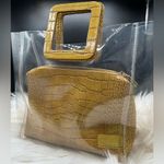 STAUD  Clear Purse with Inner Clutch Faux Crocodile Print Photo 1