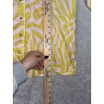 Anthropologie pajama set pants long sleeve green pink zebra stripe Photo 2