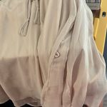 Purple Snow Romantic Sheer Off-Shoulder Blouse with Lace-Up Front – Blush Beige Photo 9