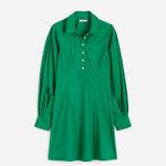 Madewell  green poplin Shirtdress 10 NWT Photo 1
