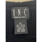I.N.C. International Womens XL Black Waffle Knit Full Zip Jacket Top Hooded‎ VTG Photo 3