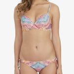 Raisin's NWT  multi striped two piece bikini small top and large bottoms Photo 0