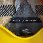 Tommy Hilfiger  Linen Orange Blue Striped Double Breasted Blazer Jacket Size 2 Photo 2