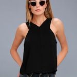 Lulu Party Time Sleeveless Black Top with Tulip Back Photo 0