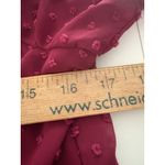 Trixxi Dress Size Large Burgundy Swiss Dot Tiered Puff Sleeve Cute Goth Babydoll Photo 9