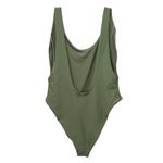 Aerie  Super Scoop One Piece Swimsuit Size XL Olive Green Hi Cut Cheeky Swimwear Photo 2