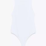 ZARA MOVING SALE White High Neck Halter Bodysuit Photo 2
