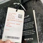 𝅺NWT WORTH NY 100% Genuine Leather Crackle Asymmetrical Zip Skirt 4 Photo 3