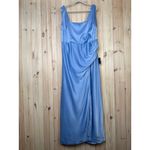 Lulus NWT  Red Carpet Romance Light Blue Satin Square Neck Maxi Dress Size 1X Photo 2