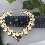 18k Gold Filled XL Hearts Heart Hoop Earrings Photo 6