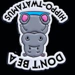 Funny Hippo pin badge Don’t be a hippo Photo 1