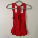 Parker red smocked cross strap tank top size XS Photo 11