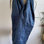 Alpaca Comargo Blue Wool Blend Scarf Fringe Winter Warm Soft Shawl Photo 0