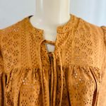 Madewell  Eyelet Tie-String Long Sleeve Blouse Top size XS See pictures for dimen Photo 13