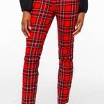 J.Crew winnie Plaid Red Women's side zip Pants Photo 0