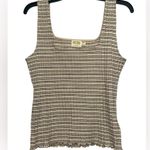Nation Ltd Babs Tank Size Large In Layer Cake Striped Ribbed Square Neck NWT Photo 1