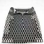 Diane Von Furstenberg  Laury Honeycomb Pencil Skirt Black White Mini Womens‎ 2 Photo 3