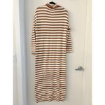 525 America  Raya Stripe Polo Knit Sweater Dress in Walnut Multi Size M LIKE NEW Photo 4