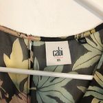 CAbi Ruffle Tank Osaka Nights Gray Pastel Green Pink Floral Sleeveless Blouse XS Photo 5