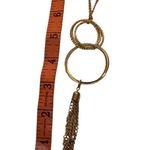 Vintage Gold Tone Tassle Dangling Chain Necklace Valentines Anniversary y2k Jewe Photo 4