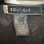 JS Boutique Elegant Black & White Rose Floral Bolero Crop Open Jacket Size 8 M Photo 7