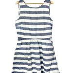 BeachLunchLounge Blue & White Stripe Fit & Flare Summer Dress L Photo 0